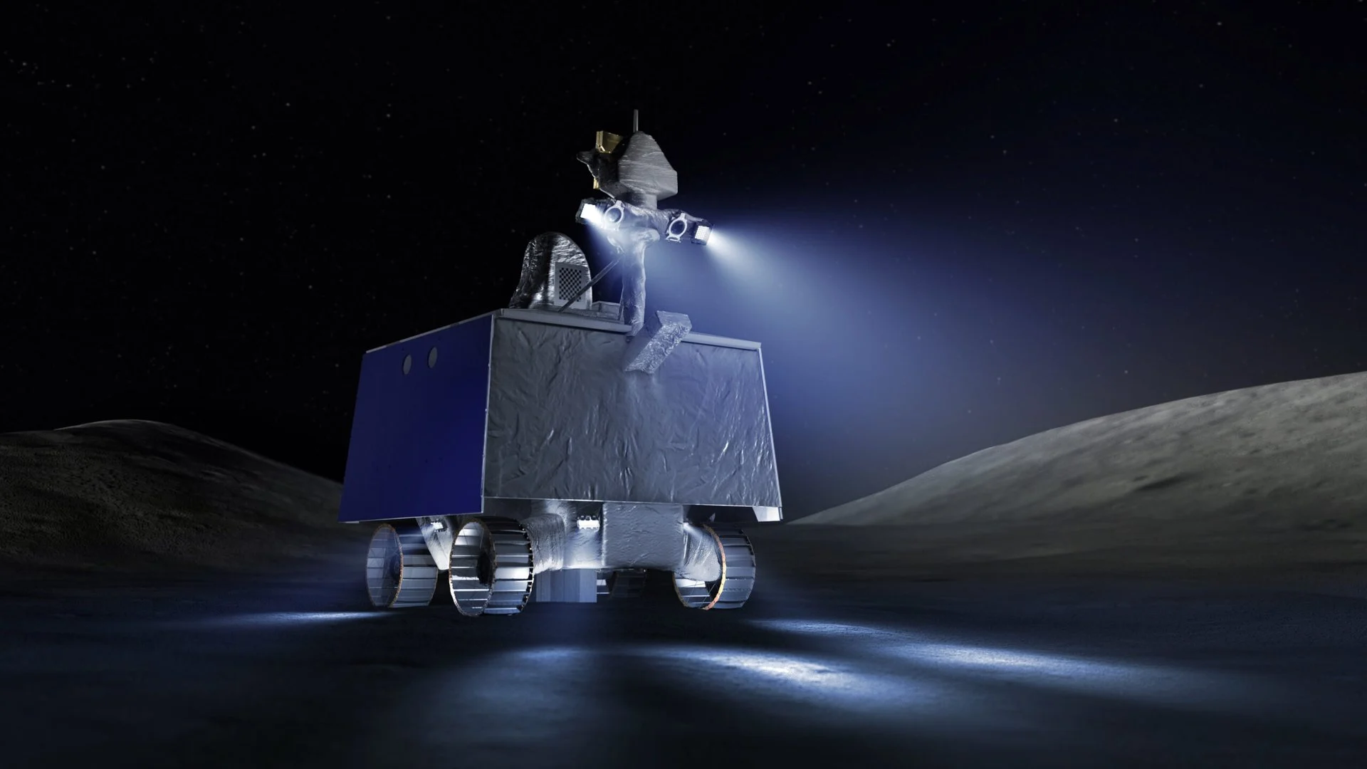 Exploring the Moon’s Shadowy Craters With Nuclear-Powered Rovers